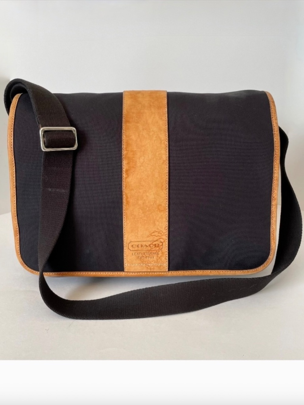 Coach Vintage Transatlantic Messenger Laptop Diaper Bag Unisex Black